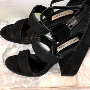 Steve Madden suede chunky heels